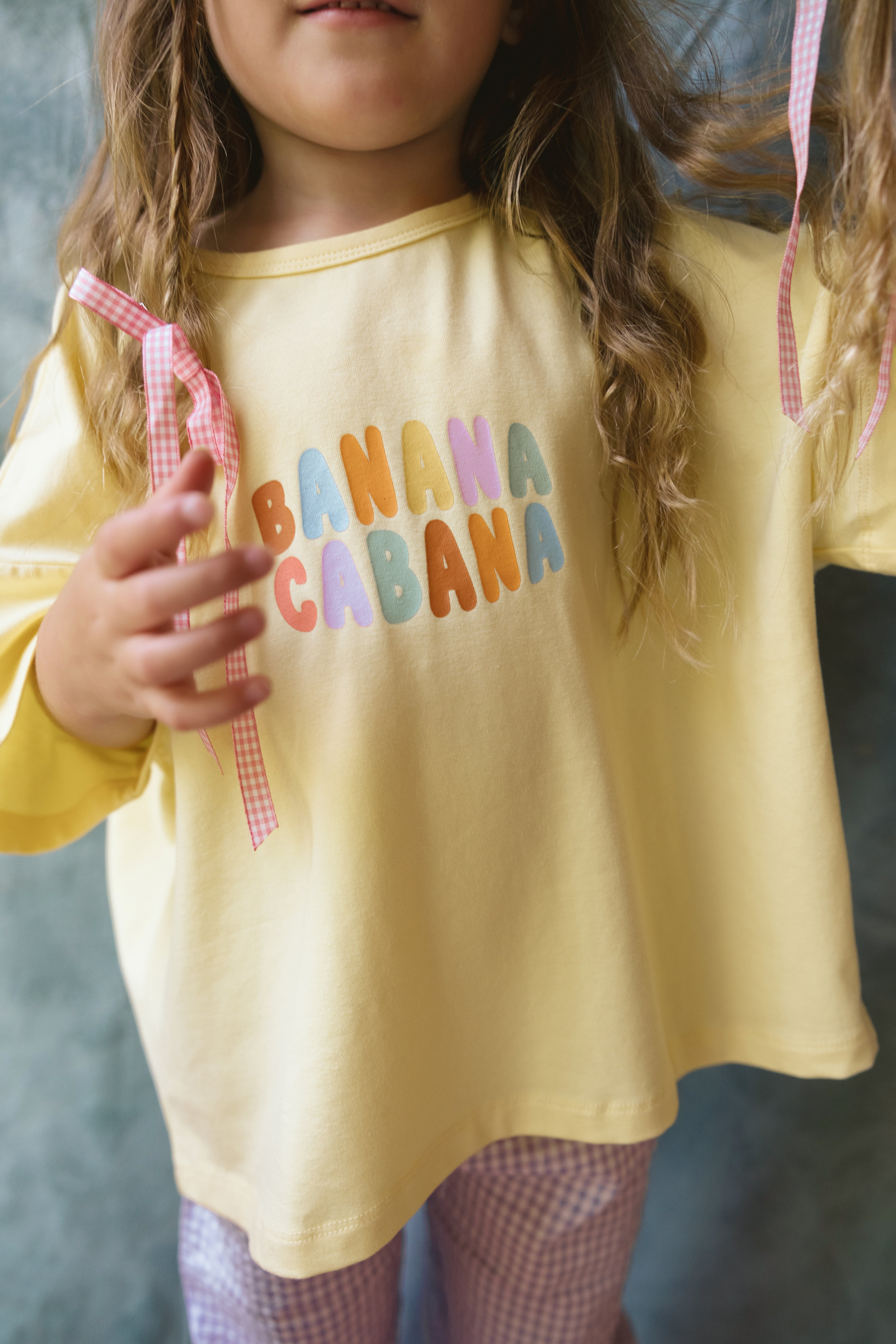 Banana Cabana Graphic Tee – front view on toddler