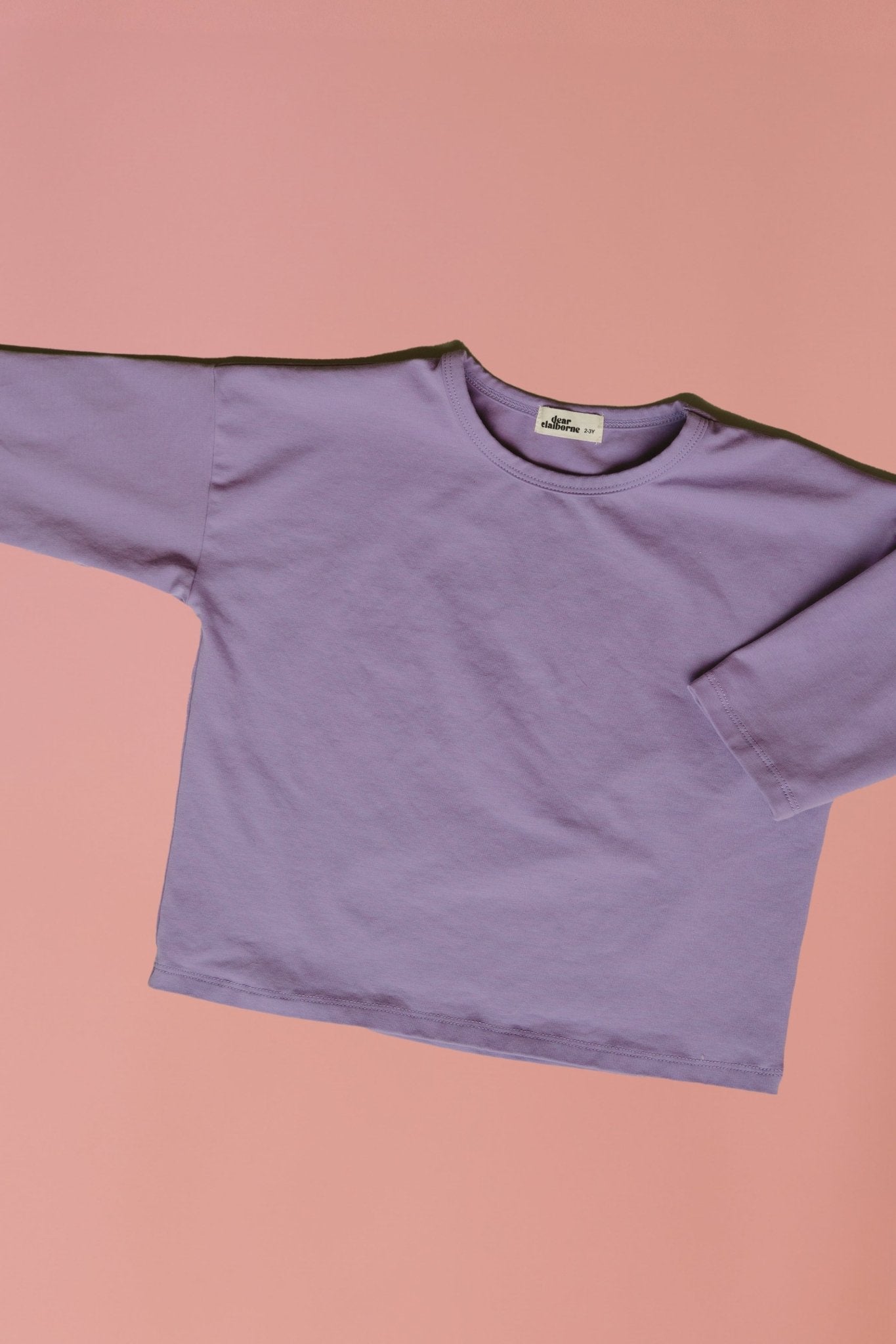 Long Sleeve Basic Tee - Purple - Dear Claiborne